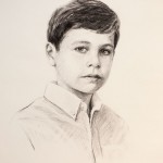 Portrait of a boy - Charcoal on paper